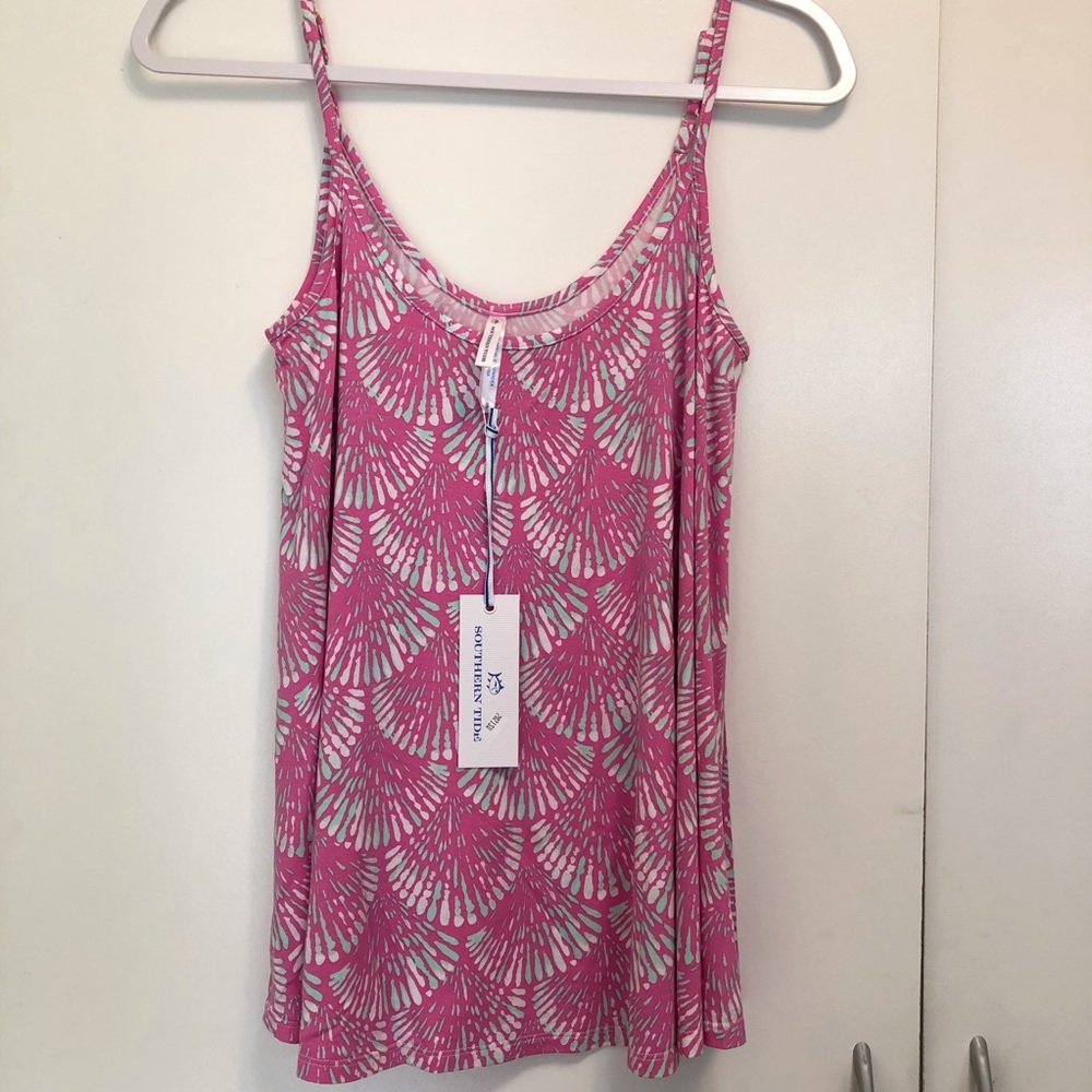 Southern Tide Sea Shell Phlox Pink Tank NWT Small